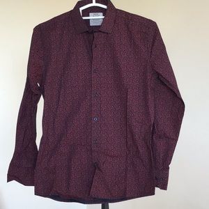 Burgundy dress shirt